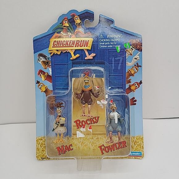 Sealed CHICKEN RUN Figures Toys Rocky Mac Fowler #40201 - Picture 1 of 3